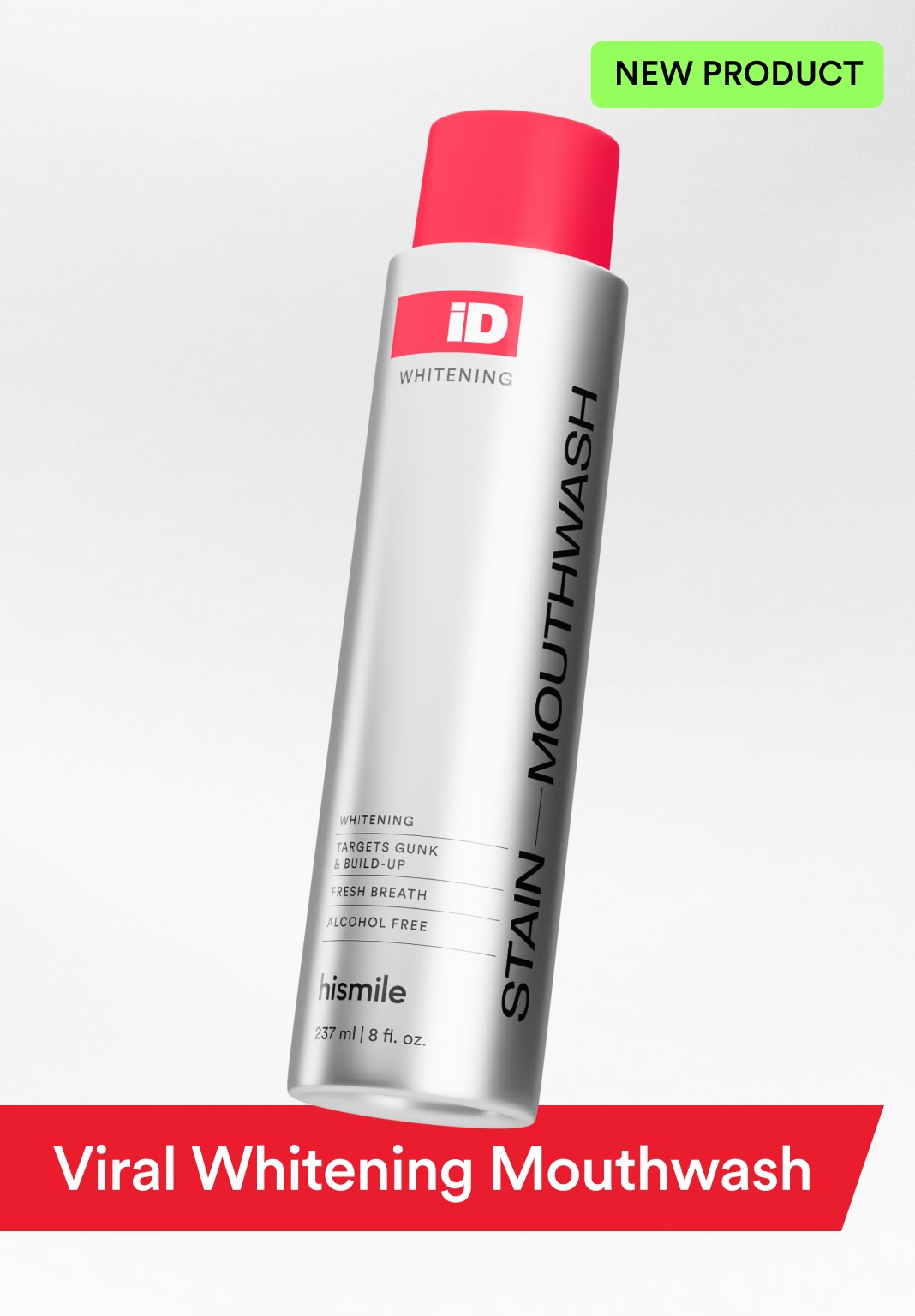 iD Stain Whitening Mouthwash for White Teeth, Freshens Breath